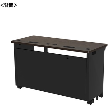 注文コード:55032278 デスク_eシリーズ/木目×ブラック サンワサプライ