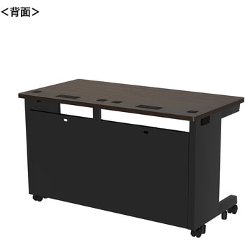 注文コード:55032287 デスク_eシリーズ/木目×ブラック サンワサプライ