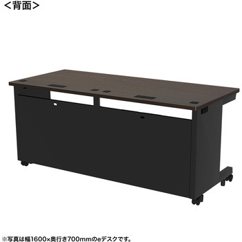 注文コード:55032856 デスク_eシリーズ/木目×ブラック サンワサプライ