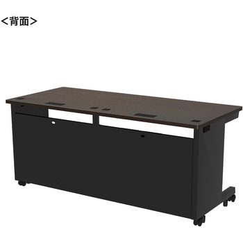 注文コード:55032874 デスク_eシリーズ/木目×ブラック サンワサプライ