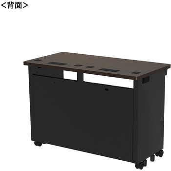 注文コード:55033310 デスク_eシリーズ/木目×ブラック サンワサプライ