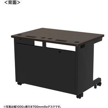注文コード:55034764 デスク_eシリーズ/木目×ブラック サンワサプライ