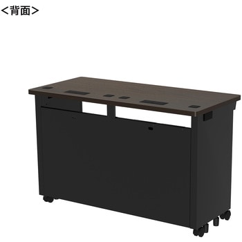 注文コード:55034798 デスク_eシリーズ/木目×ブラック サンワサプライ