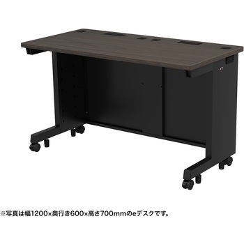 注文コード:55035954 デスク_eシリーズ/木目×ブラック サンワサプライ