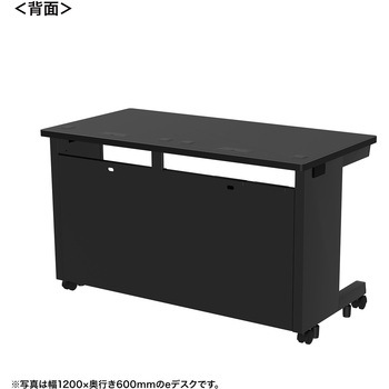 注文コード:55036207 デスク_eシリーズ/ブラック×ブラック サンワサプライ
