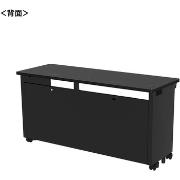 注文コード:55036295 デスク_eシリーズ/ブラック×ブラック サンワサプライ