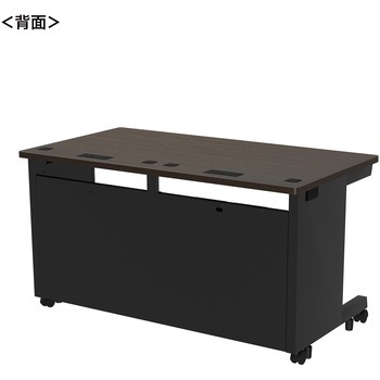 注文コード:55036557 デスク_eシリーズ/木目×ブラック サンワサプライ