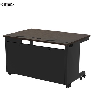 注文コード:55037564 デスク_eシリーズ/木目×ブラック サンワサプライ