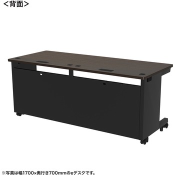 注文コード:55038018 デスク_eシリーズ/木目×ブラック サンワサプライ