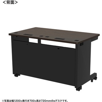 注文コード:55038404 デスク_eシリーズ/木目×ブラック サンワサプライ