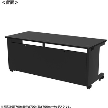 注文コード:55038806 デスク_eシリーズ/ブラック×ブラック サンワサプライ