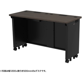 注文コード:55039305 デスク_eシリーズ/木目×ブラック サンワサプライ