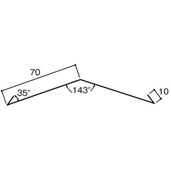 金属屋根材 スマートメタル周辺部材 K隅棟捨て板 KMEW(ケイミュー)