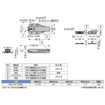 耐熱プッシュラッチ LAMP(スガツネ工業)