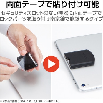 注文コード:56802114 パソコンセキュリティ ロックプレート 固定専用 両面テープ固定 コンパクトタイプ 汎用 盗難防止 防犯対策 エレコム