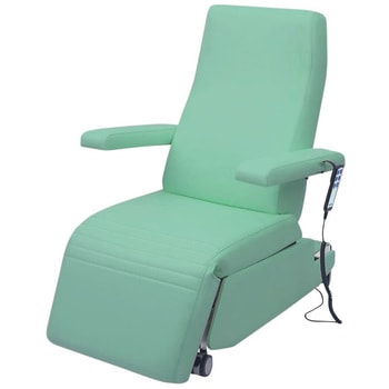 電動化学療法チェアー ビニルレザーライトグリーン TB-1557 78X113CM 高田ベッド製作所
