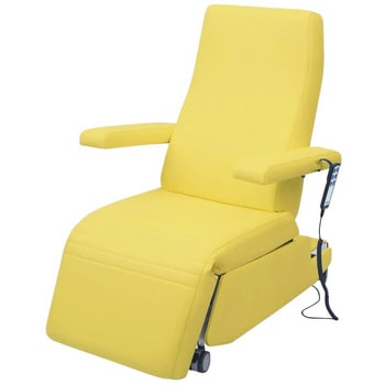 電動化学療法チェアー ビニルレザーイエロー TB-1557 78X113CM 高田ベッド製作所
