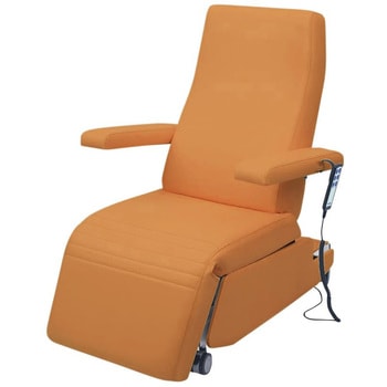 電動化学療法チェアー ビニルレザーオレンジ TB-1557 78X113CM 高田ベッド製作所