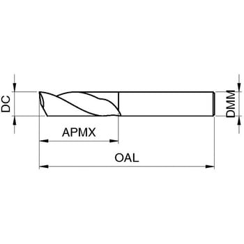スクエアエンドミル タイプW レギュラ 1枚刃 グーリング