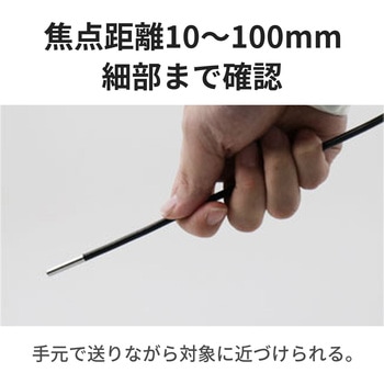 注文コード:57694937 工業用内視鏡 Φ3.7mm 有効長1m フレキシブルケーブル 3.5型モニタ・白色LED6灯 - 3R(スリーアール)