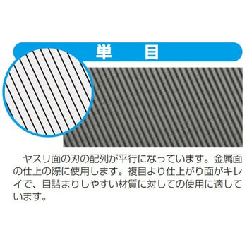 注文コード:58100201,58100217,58100226,58100235,58100244,58100253,58100262,58100271,58100287,58100296,58100305,58100314 鉄工ヤスリ 平 (単目S-cut) - ツボサン