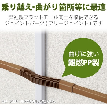 注文コード:58763166 配線カバー モール 接続ユニット フリージョイント 【 壁用 フラットモール LD-GAF1MBR 専用 】 - エレコム