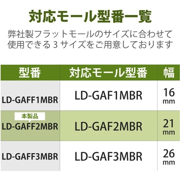 注文コード:58763200 配線カバー モール 接続ユニット フリージョイント 【 壁用 フラットモール LD-GAF2MBR 専用 】 - エレコム