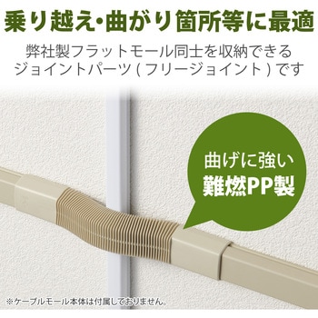 注文コード:58763218 配線カバー モール 接続ユニット フリージョイント 【 壁用 フラットモール LD-GAF3M 専用 】 - エレコム