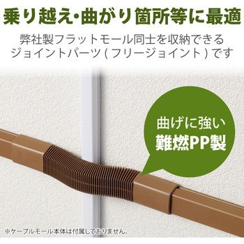 注文コード:58763227 配線カバー モール 接続ユニット フリージョイント 【 壁用 フラットモール LD-GAF3MBR 専用 】 - エレコム