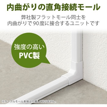注文コード:58763358 配線カバー モール 接続ユニット 入ズミ 【 壁用 フラットモール LD-GAF1MWH 専用 】 - エレコム