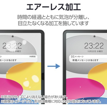 注文コード:59328057 iPad A16 11インチ iPad 第10世代 10.9インチ フィルム ペーパーライク 文字用 紙のような描き心地 アンチグレア しっかりタイプ - エレコム
