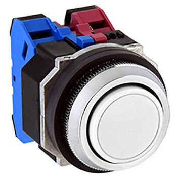 注文コード:59727473 Φ30・亜鉛ダイカスト製シリーズ 押しボタンスイッチ (平形) - IDEC(和泉電気)
