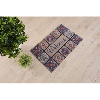 注文コード:60059180 玄関マット ドアマット  約W76×D46(厚み:7mm) ホームテイスト