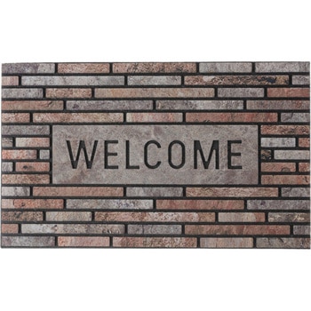 注文コード:60059189 玄関マット ドアマット  約W76×D46(厚み:7mm) ホームテイスト