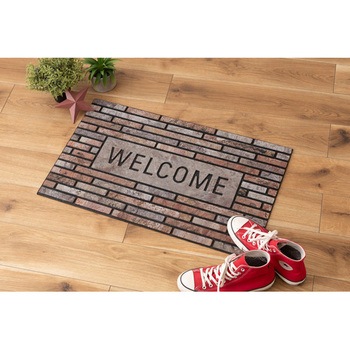 注文コード:60059189 玄関マット ドアマット  約W76×D46(厚み:7mm) ホームテイスト