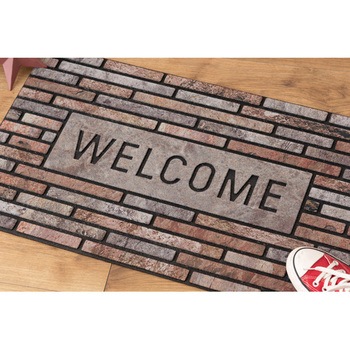 注文コード:60059189 玄関マット ドアマット  約W76×D46(厚み:7mm) ホームテイスト