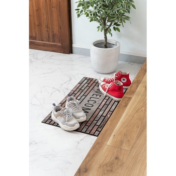 注文コード:60059189 玄関マット ドアマット  約W76×D46(厚み:7mm) ホームテイスト