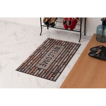 注文コード:60059189 玄関マット ドアマット  約W76×D46(厚み:7mm) ホームテイスト