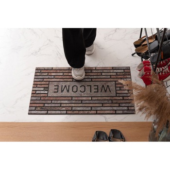 注文コード:60059189 玄関マット ドアマット  約W76×D46(厚み:7mm) ホームテイスト