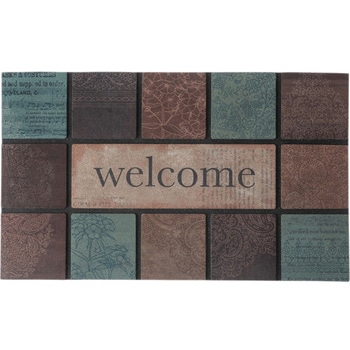 注文コード:60059198 玄関マット ドアマット  約W76×D46(厚み:7mm) ホームテイスト