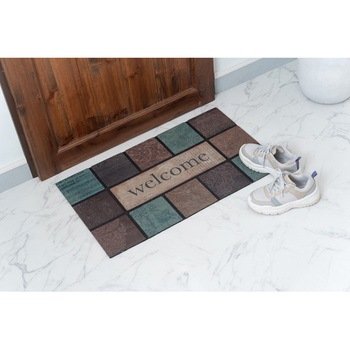 注文コード:60059198 玄関マット ドアマット  約W76×D46(厚み:7mm) ホームテイスト