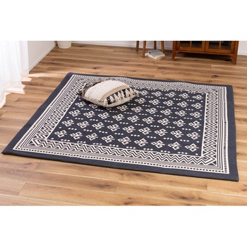 注文コード:60060720 デザインラグ マット スベリ止め加工 約約W180×D180 ホームテイスト