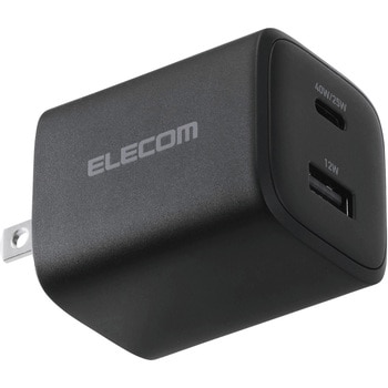 注文コード:60160305 充電器 Type-C×1ポート USB-A×1ポート PD 最大40W 同時充電 パソコン スマホ タブレット iPhone 小型 - エレコム