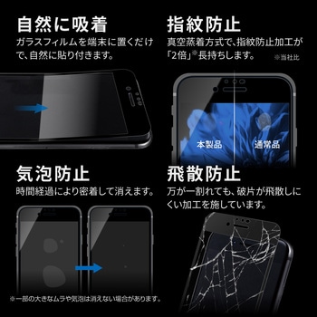 注文コード:60160436 iPhone SE (第3世代)/SE (第2世代)/8/7/6s/6 ガラスフィルム「GLASS PREMIUM FILM」 全画面保護 ブルーライトカット MSソリューションズ