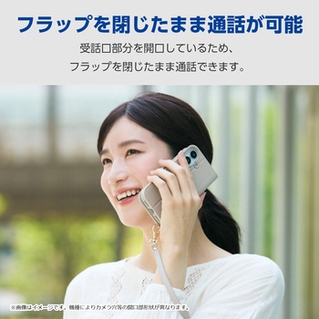 注文コード:60161240 AQUOS wish5 (SH-52F) ケース レザー 手帳型 マグネット 衝撃吸収 スタンド機能付 ハンドストラップ付 - エレコム