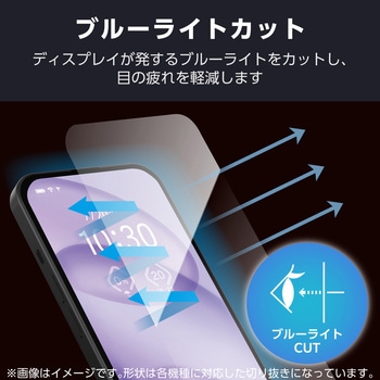 注文コード:60161590 Galaxy A25 5G (SC-53F) ガラスフィルム 高透明 ブルーライトカット 表面硬度10H 指紋防止 貼り付けツール付 - エレコム