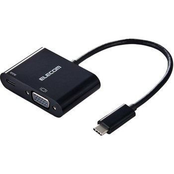 注文コード:60162965 USB Type-C - VGA 変換アダプタ (USB-C プラグ to VGAポート×1 USB-C充電ポート×1) WUXGA 60Hz - エレコム