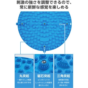 注文コード:60163471 足ツボマット 指圧ボード 円形34cm 家庭用 足裏ケア 洗える 指圧マット 滑り止め加工 ECLEAR - エレコム