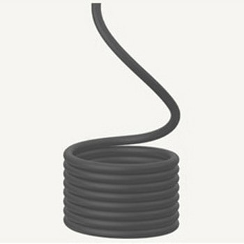 注文コード:60223725 スパイラルシリコンケーブル CtoC 2m(ライトブラック) CIO