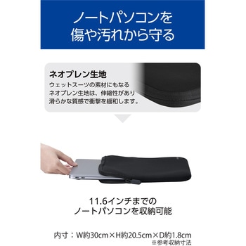 注文コード:60618105 パソコンケース 11.6/13.3/14/15.6インチ PCバッグ 撥水 薄型 耐衝撃 ダブルファスナー - エレコム